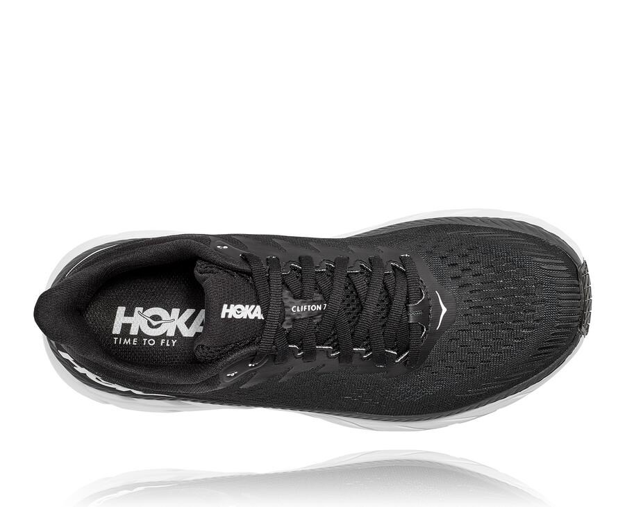 Hoka One One Løbesko Dame - Clifton 7 - Sort/Hvide - 274095TEQ